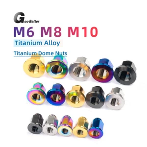 M6 M8 M10 Titanium Nut Dome Nuts Hex Cap Screws for Bike Motorcycle Accessory - Picture 1 of 17