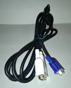 ❇️ DVI-I zu S-VGA ✅ Kabel DVI-I (24+5) Stecker auf Sub-D Stecker ► gebraucht ❇️ - Afbeelding 1 van 3