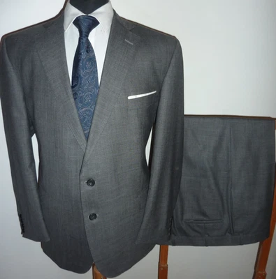 TRAJE AQUASCUTUM Hombre 2 Piezas Gris 46 S Chaqueta Lana Pura Pantalón W 40 L 30 Foto 1 de 4