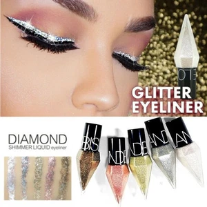 Eye Makeup Glitter Eyeliner Liquid Eyeshadow Pearlescent Shimmerwaterproof & - Picture 1 of 14