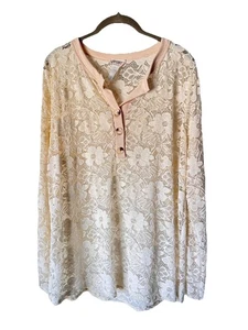 Top Bibi XL pizzo floreale avorio - Foto 1 di 11