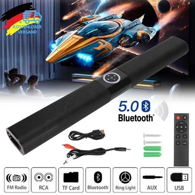 20W Bluetooth 5.0 Soundbar für TV Heimkino Stereo Subwoofer HiFi Lautsprecher+ - Bild 1 von 4