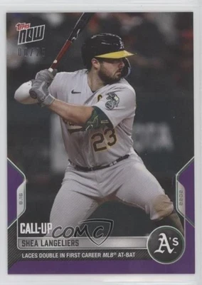 2022 Topps Now Call-Up Purple /25 Shea Langeliers #724 - Image 1 of 2