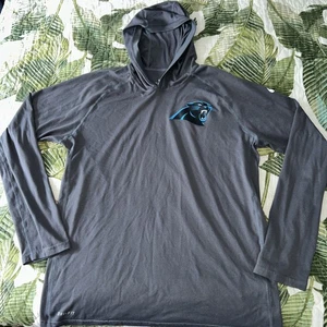 Nike Hooded Pullover ShirtCAROLINA PANTHERS FOOTBALL Dri-fit Lightweight NFL - Picture 1 of 6