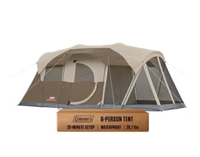 Tienda WeatherMaster Coleman para 6 personas con porche protegido y mosca de lluvia - Usada Foto 1 de 4