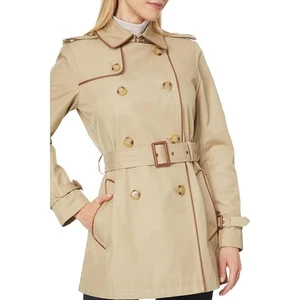 Lauren, Ralph Lauren Women's Double -Breasted Cotton-blend Trench Coat Large NWT - Picture 1 of 10