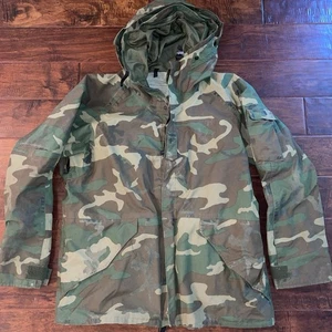 US Army Military Wind Rain Parka Camouflage Field Hunting Jacket Large Regular - Picture 1 of 6