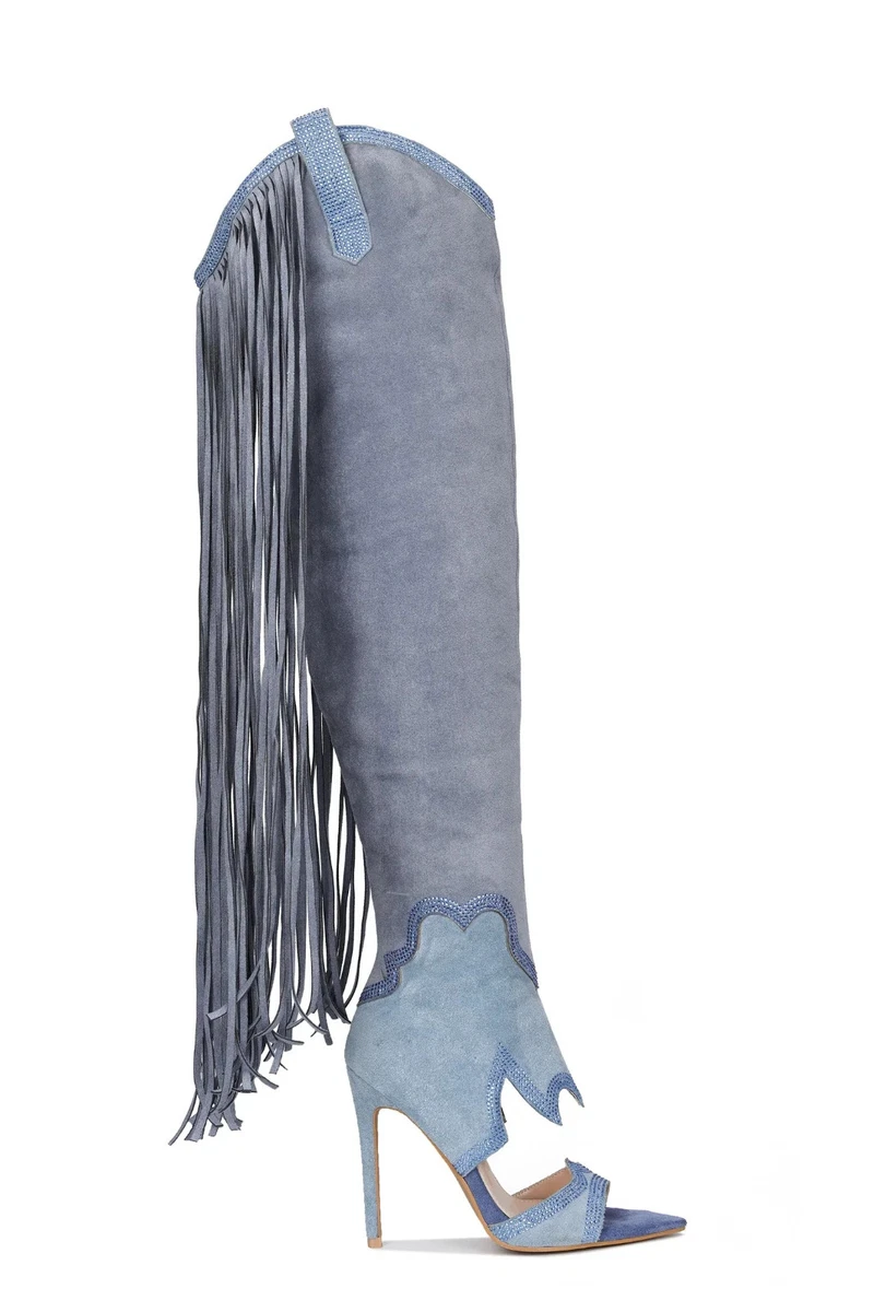 Cape Robbin Kelsey-21 Botas Vaqueras Para Mujer, Sobre La Rodilla