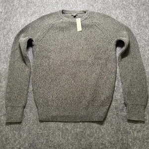 J. Crew Strickpullover Herren Gr. S meliert Baumwolle Raglan Grobstrick Rundhalsausschnitt G8957 Neu mit Etikett - Bild 1 von 17