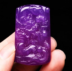 28*8.2*46.6mm Natural Purple Sugilite Crystal Gemstone Pendant AAA - Picture 1 of 6