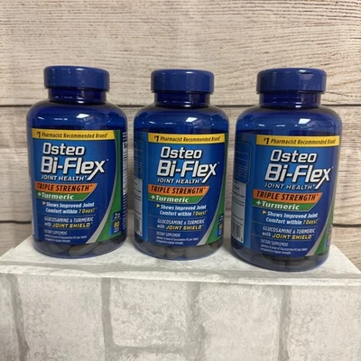 Paquete de 3 comprimidos Osteo Bi-Flex Triple Fuerza + Recubiertos de Cúrcuma, 80 Ct Exp. 4/26+ Foto 1 de 4