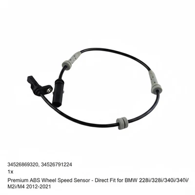 Sensor de velocidad de rueda ABS delantero derecho o derecho para BMW 228i xDrive 320i 328i 340i M2 M4 1 Foto 1 de 4