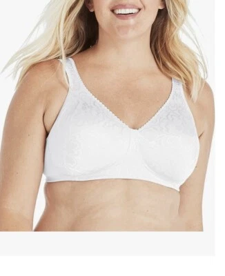 Playtex 4693 18 Hour Original Comfort Strap Full Coverage Bra Size 54D White - Image 1 of 4