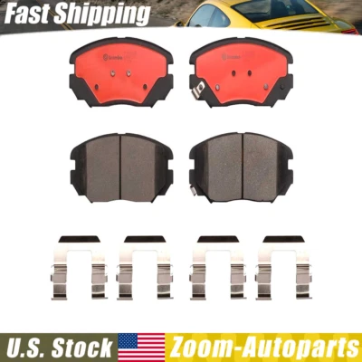 Juego de pastillas de freno delanteras ranuradas de cerámica para Hyundai Sonata Azera Kia Amanti Brembo Foto 1 de 3