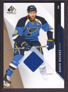 2014-15 SP Game Used Hockey Gold Jersey #27 David Backes