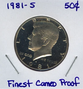 1981-S Kennedy Half Dollar Finest Cameo Quality - Sku: 50C #015 - Picture 1 of 2