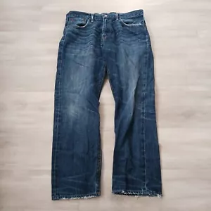 Polo Ralph Lauren Co. Jeans Uomo 34x29 Blu Invecchiato Vintage Denim Dritto - Foto 1 di 23
