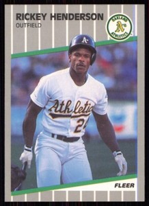 1989 Fleer Update Rickey Henderson Oakland Athletics #U-54