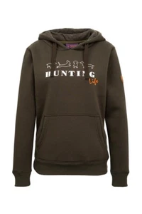 HUBERTUS Mujer Sudadera con Capucha - Algodón - Oliva Oscuro - CUARTETO SALCHICHA - Imagen 1 de 5