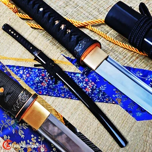 Espada Aguda Samurai Japonesa Wakizashi T10 Acero Recta Hamon Lista para la Batalla Nueva - Imagen 1 de 12