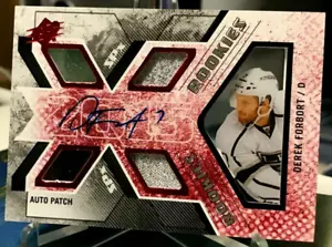 DEREK FORBORT RC AUTO #21/50 PATCH UD SPX #156 ROOKIE 2015 LA KINGS - Picture 1 of 2