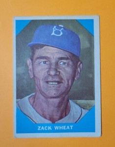 1960 Fleer Baseball Greats #12 Zack Wheat - VG - No Creasing