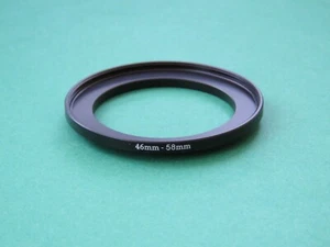 46mm-58mm Stepping Step Up Male-Female Filter Ring Adapter 46mm-58mm - Picture 1 of 2