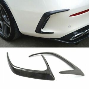 Carbon Fiber Rear Bumper Vents Fins Fit For Mercedes-Benz W205 C63 AMG 2D 15-18