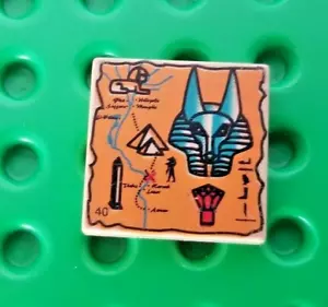 LEGO Minifigure Egyptian Map 2x2 Mummy Hieroglyphs Pyramid Sphynx Jewel Pharaoh - Picture 1 of 1