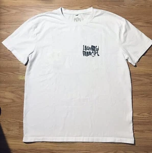 HARRY MACK Omegle Bars 100 T-Shirt Mens L White All Cotton Crewneck - Picture 1 of 9