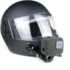 Helmet Front Side Mount + Frame Case +Windproof Foam Sponge for GoPro Hero 7 6 5