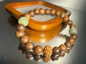 Stretch Wrap Mala Bracelet Buddha Bead Sandalwood Buddhist Prayer Beads - Picture 1 of 8