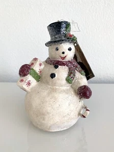 BETHANY LOWE 6" Elfenbein Schneemann Urlaub Weihnachtsschmuck Figur Dekoration - Bild 1 von 8