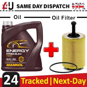 CAR SERVICE ENGINE OIL 5L 5W-30 FILTER FOR SEAT ALHAMBRA ALTEA AROSA IBIZA LEON - Picture 1 of 4