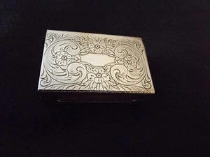 VTG sterling silver MATCH BOX COVER w/ striker and La Petite stick matches - Picture 1 of 7