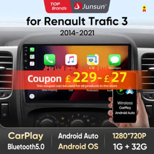 Radio Android 13 navigatore satellitare stereo radio per Vauxhall Vivaro B Renault Traffic MK3 - Foto 1 di 9