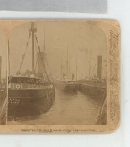 Army Transport Brave Boys to Spanish American War Underwood Stereoview - Picture 1 of 2