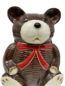 VINTAGE TEDDYBÄR KERAMIK BANK ALTE MÜNZBANK ALT MADE IN JAPAN - Bild 1 von 11
