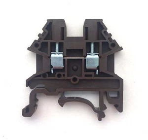 DIN Rail Terminal Blocks 100 Quantity DK2.5N-BR Dinkle Brown 12 AWG 20 A 600 V - Picture 1 of 3