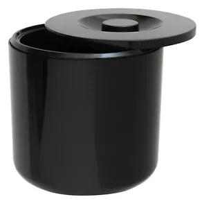 Round 4 Litre Ice Bucket with Lid Black Bar Ice Pub Drink Catering Restaurant - Picture 1 of 2
