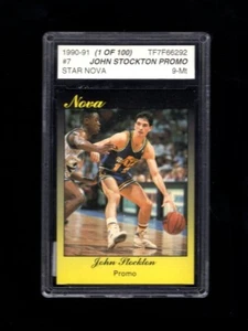 1990 Star Nova Promo Gonzaga Bulldogs Utah Jazz JOHN STOCKTON Mint Karte ~ 1/100 - Bild 1 von 2