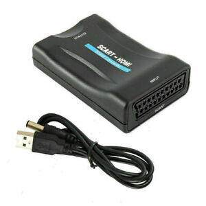 UK SCART To HDMI Composite 1080P Video Scaler Converter Audio Adapter For DVD TV