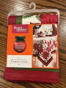 Better Homes And Gardens Holiday Poinsettia 2010 Tischdecke 60 x 84 - Neu - Bild 1 von 2