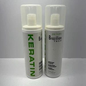(2) Set One 'n Only Brazilian Tech Keratin Smoothing Shampoo - 8.5 fl oz/251 ml - Picture 1 of 5