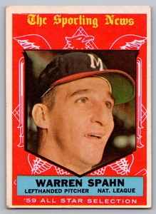 1959 TOPPS #571 WARREN SPAHN ALL-STAR - Picture 1 of 3