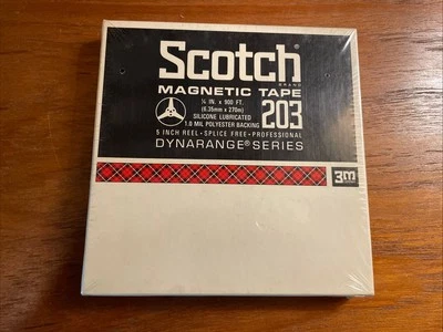 "Nuevo 1/4"" Scotch Dynarange 203 5"" carrete a carrete cinta en blanco 900 ft sellado nuevo de stock" Foto 1 de 4