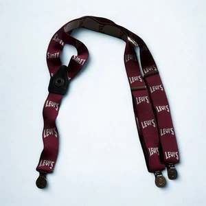 Levi’s Vintage Burgundy Logo Braces – Made in Italy – Rare Adjustable Suspenders - Picture 1 of 4