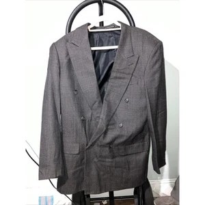 Pierre Balmain Wool Jacket Check Blazer Coat, Brown Black, 40L Chest, Classic - Picture 1 of 15