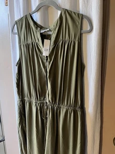 Gap Womens Green Utility Shirtdress NWT L - Picture 1 of 7