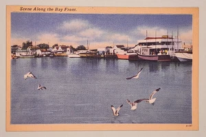 Postal frontal de escena a lo largo de la bahía - Imagen 1 de 2